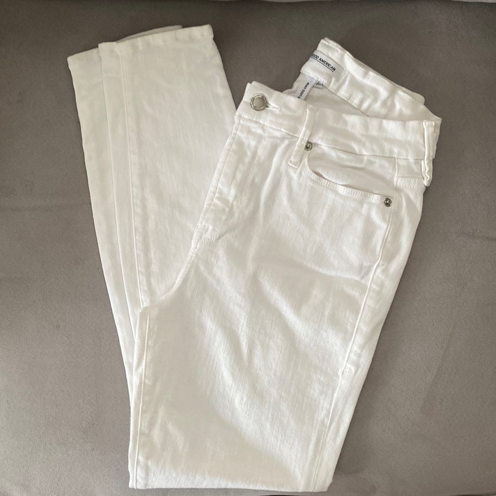 High rise crop skinny jeans